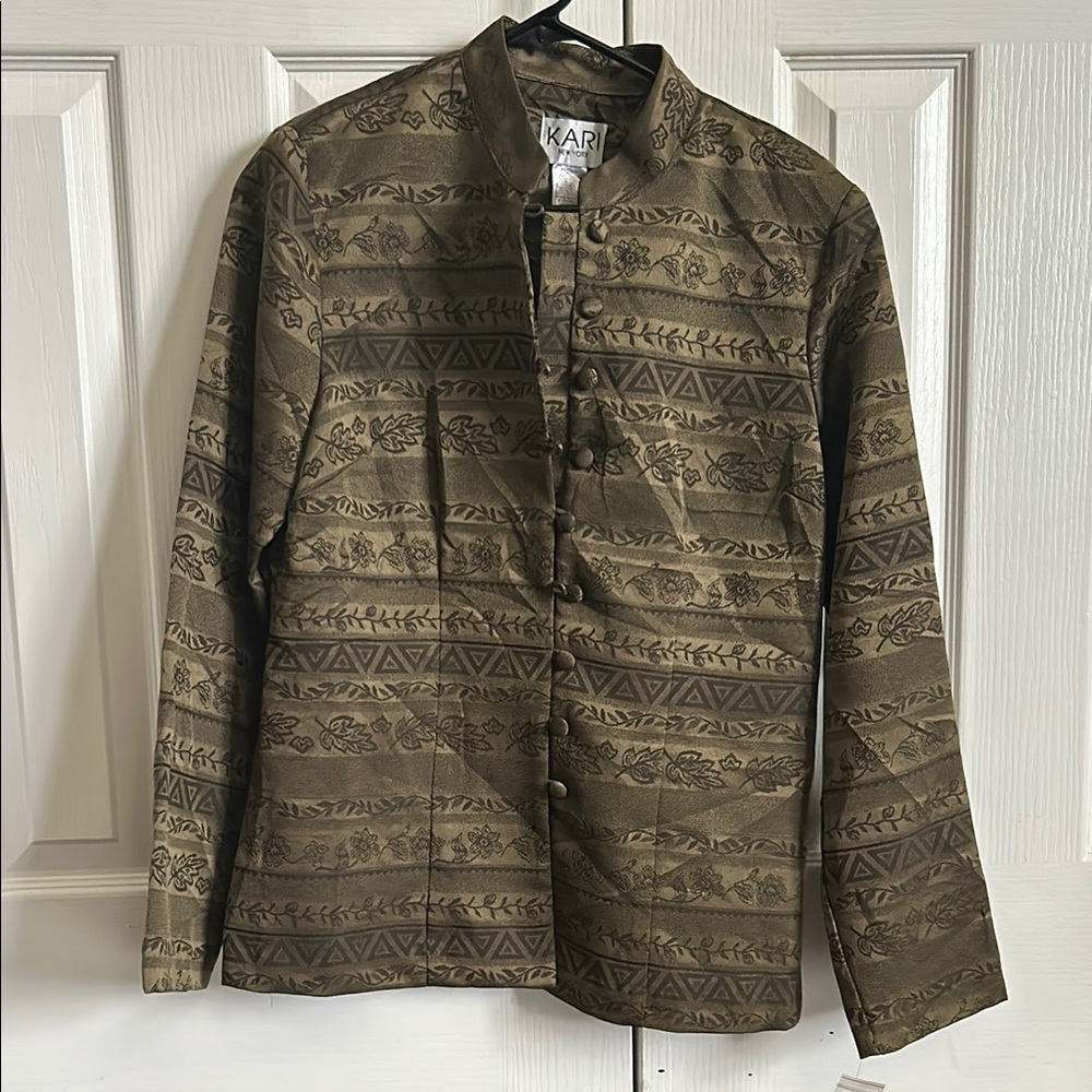 Green Lightweight Shirt Jacket